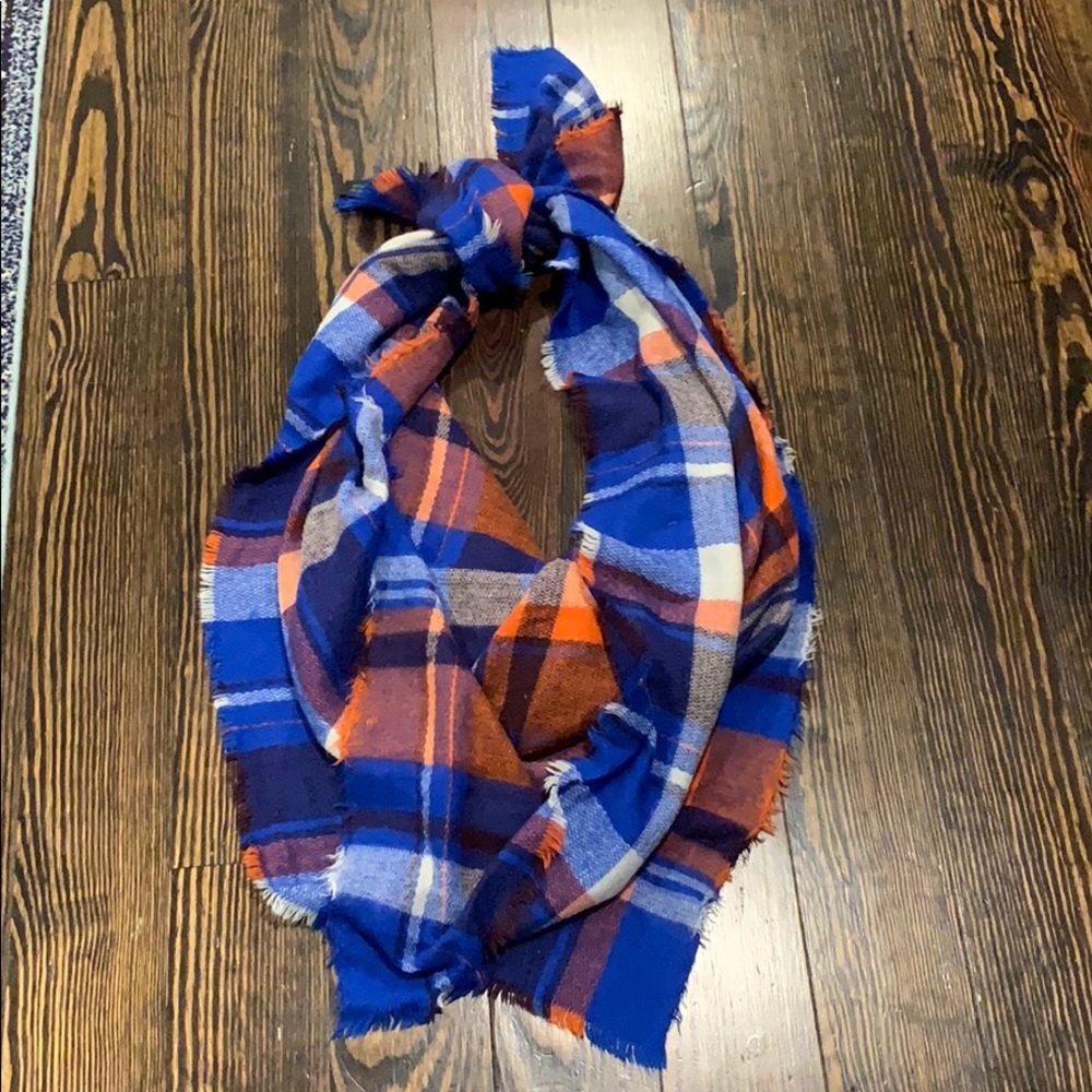 Orange and blue Zara scarf